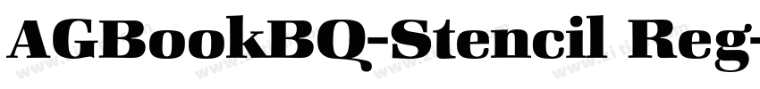 AGBookBQ-Stencil Reg字体转换